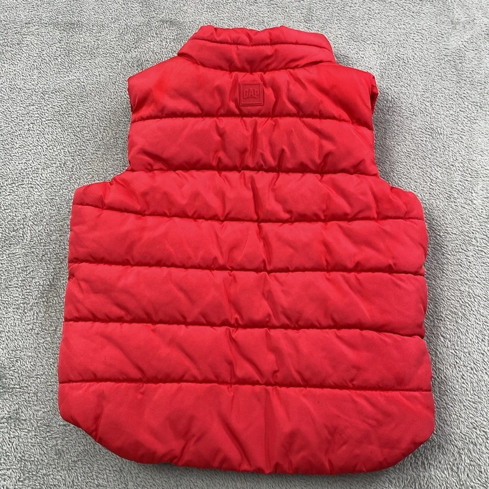Gap‎ 4 Toddler Kids Red Puffer Sherpa Lined Full Zip Vest